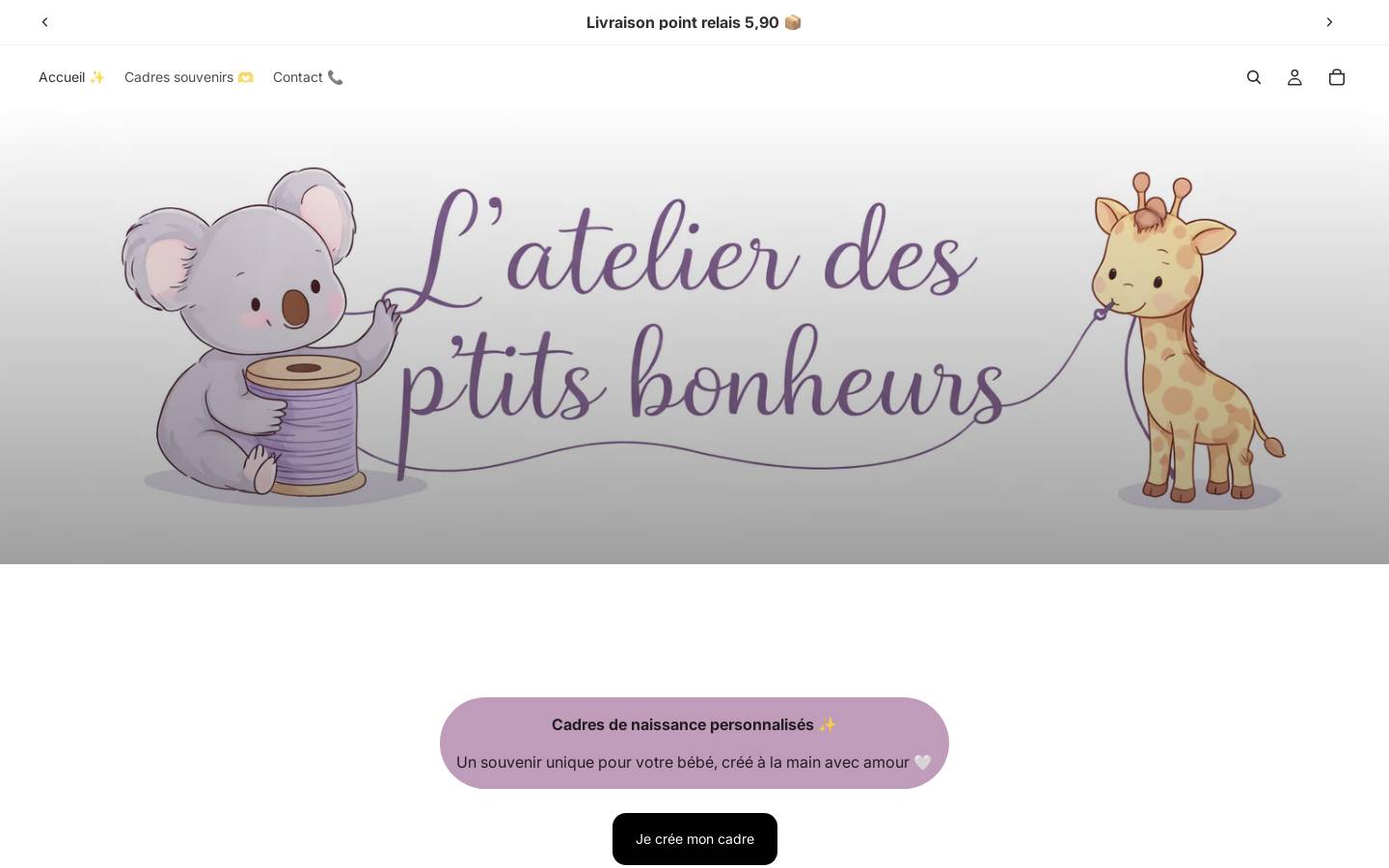 latelier-des-petits-bonheurs.com homepage screenshot