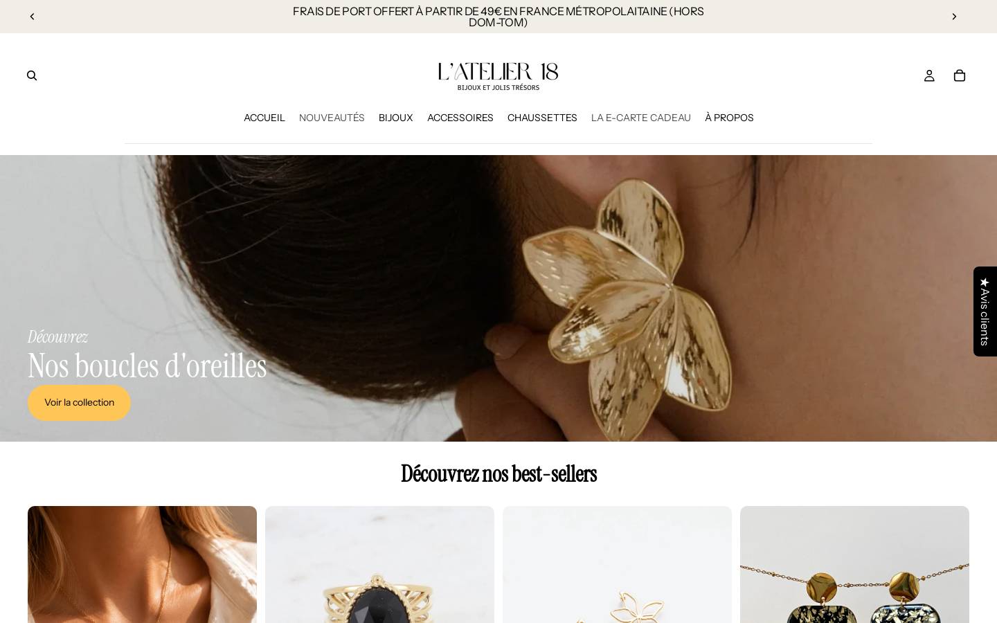 latelier18.fr homepage screenshot