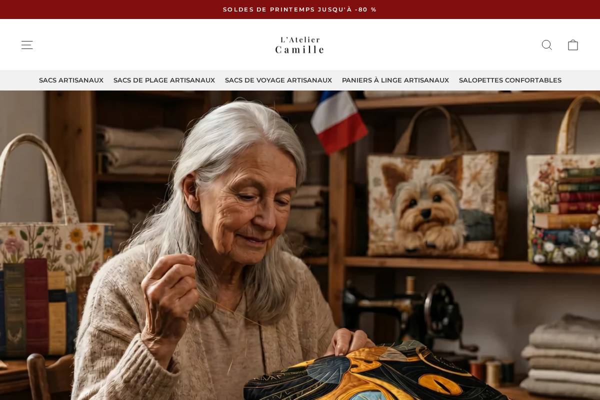 lateliercamille.fr homepage screenshot