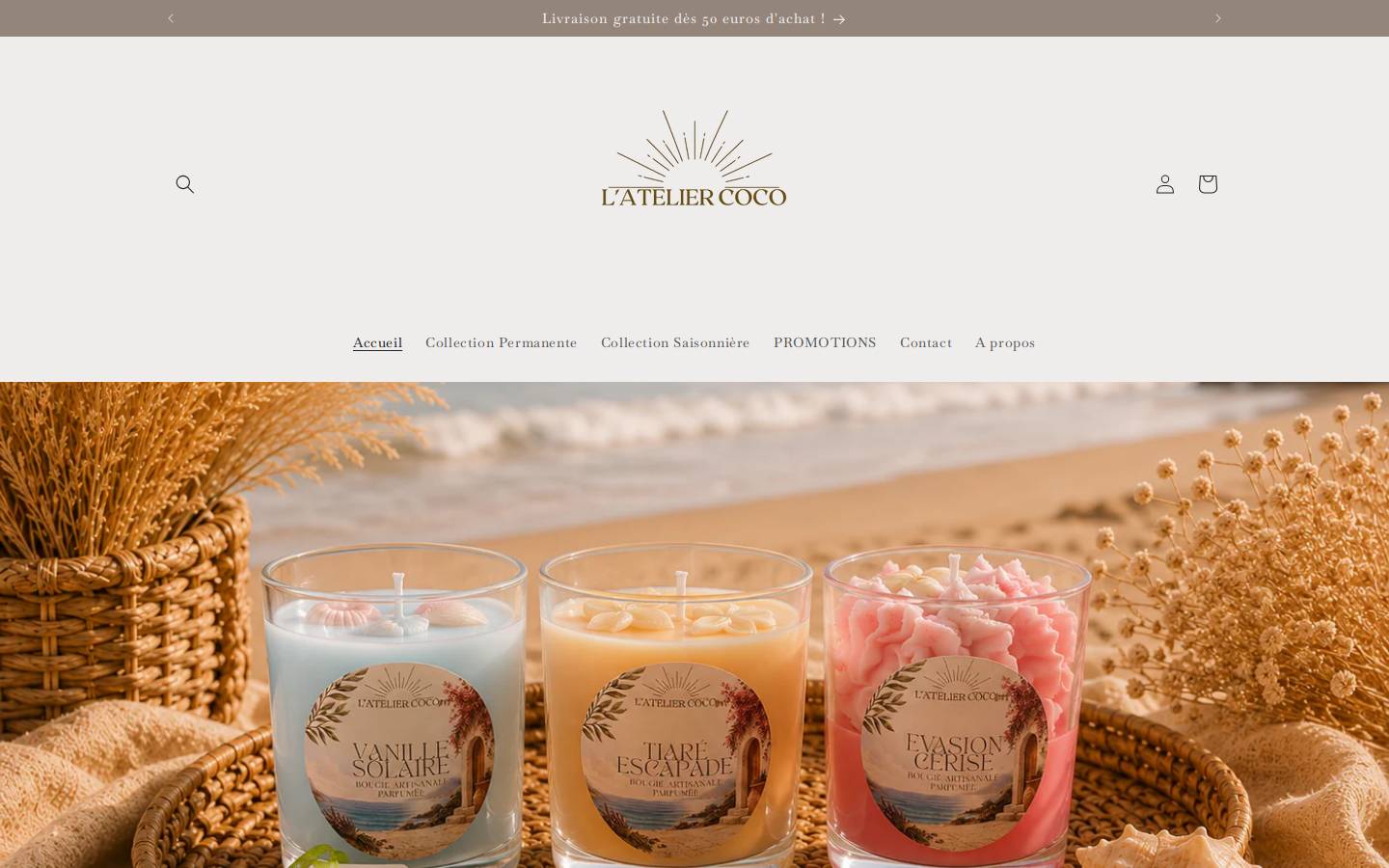 lateliercoco.com homepage screenshot
