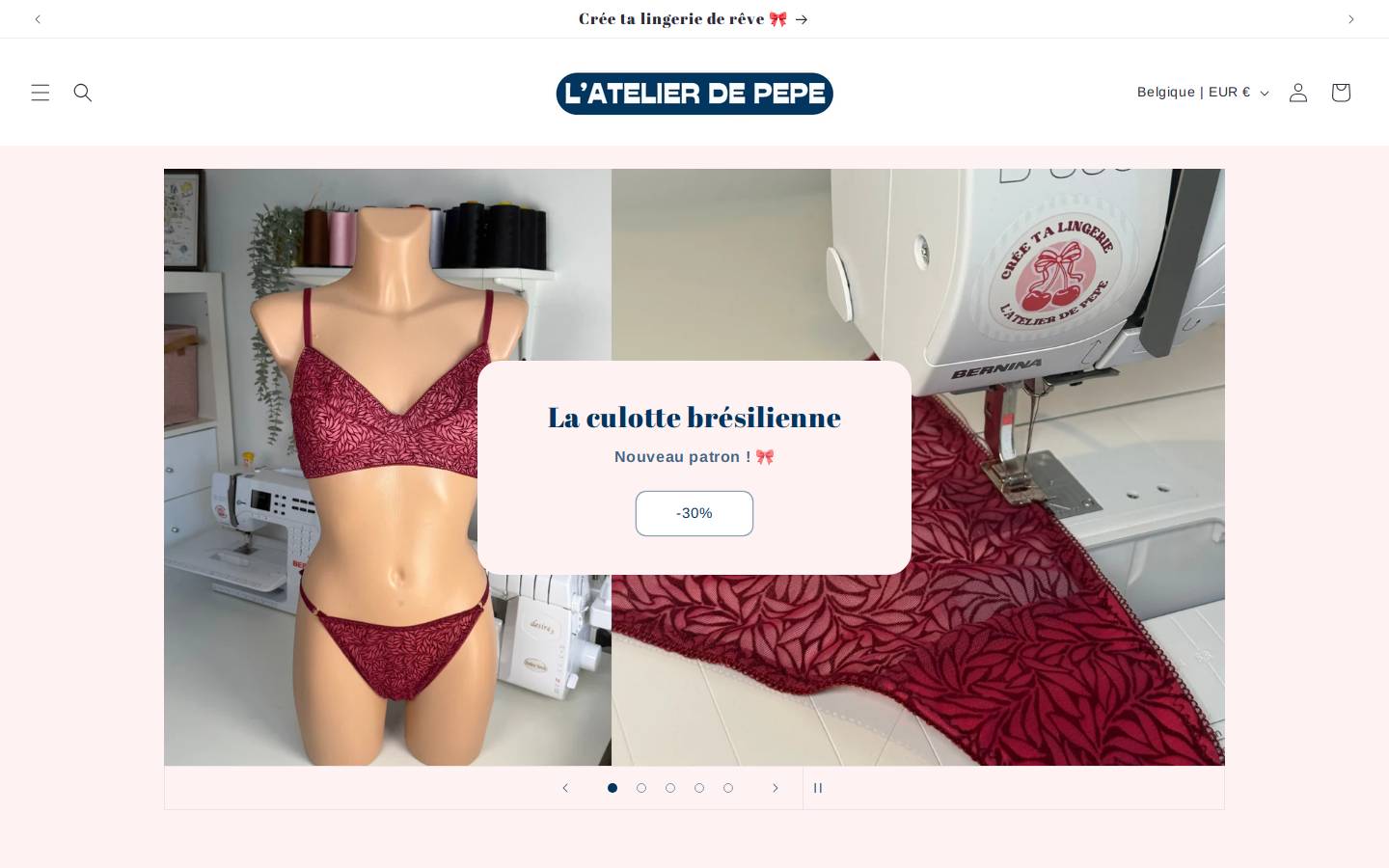 latelierdepepe.com homepage screenshot