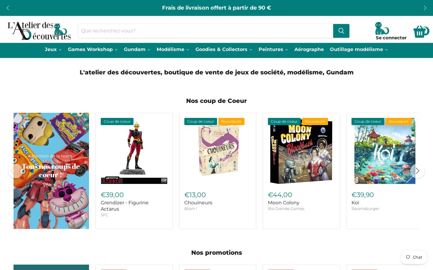 latelierdesdecouvertes.com homepage screenshot