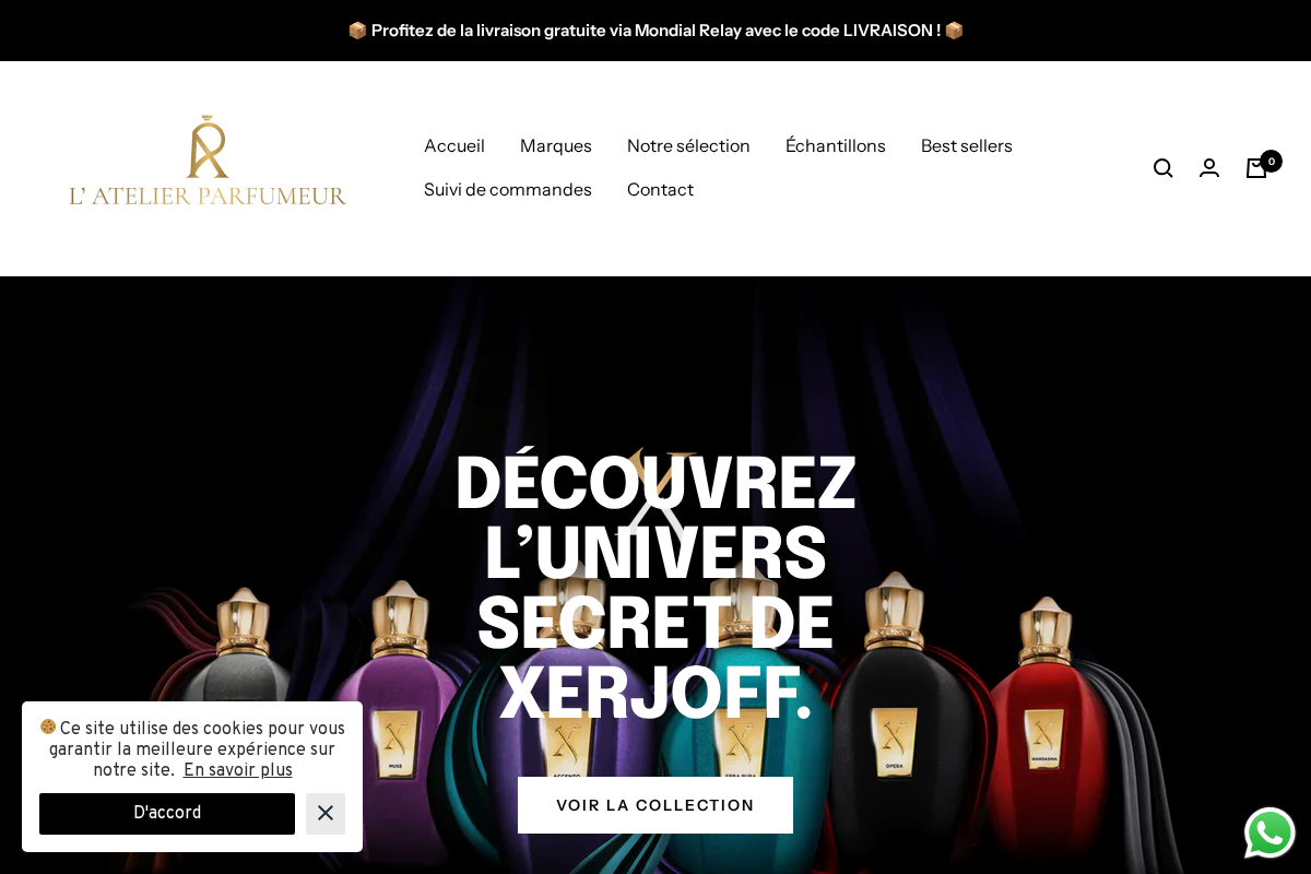 L’Atelier Parfumeur  homepage screenshot