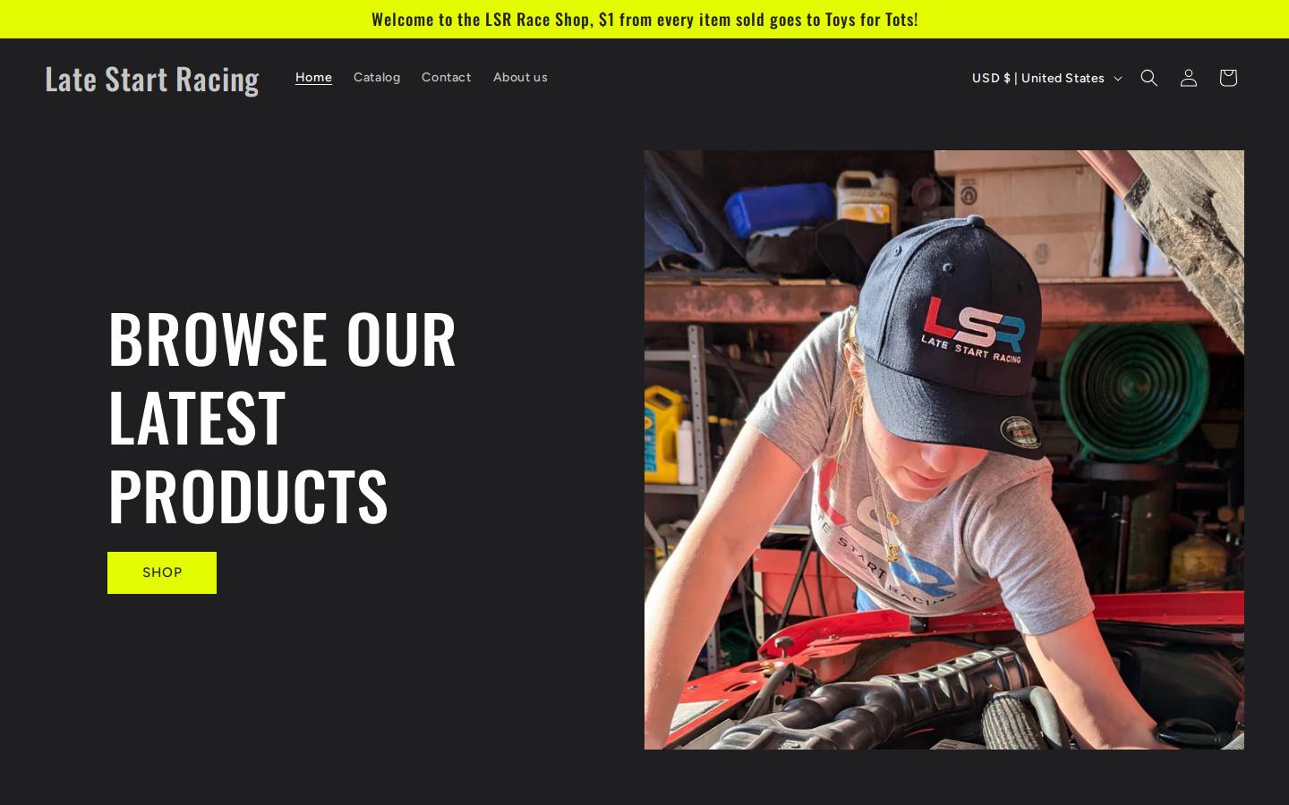 latestartracingteam.com homepage screenshot