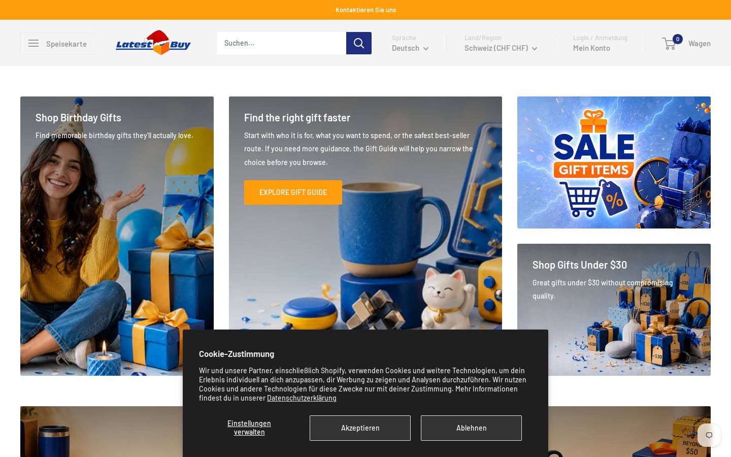 latestbuy.ch homepage screenshot