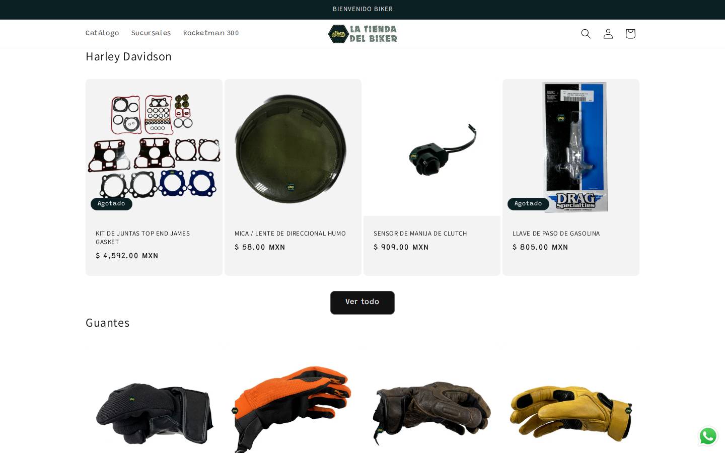 latiendadelbiker.com homepage screenshot