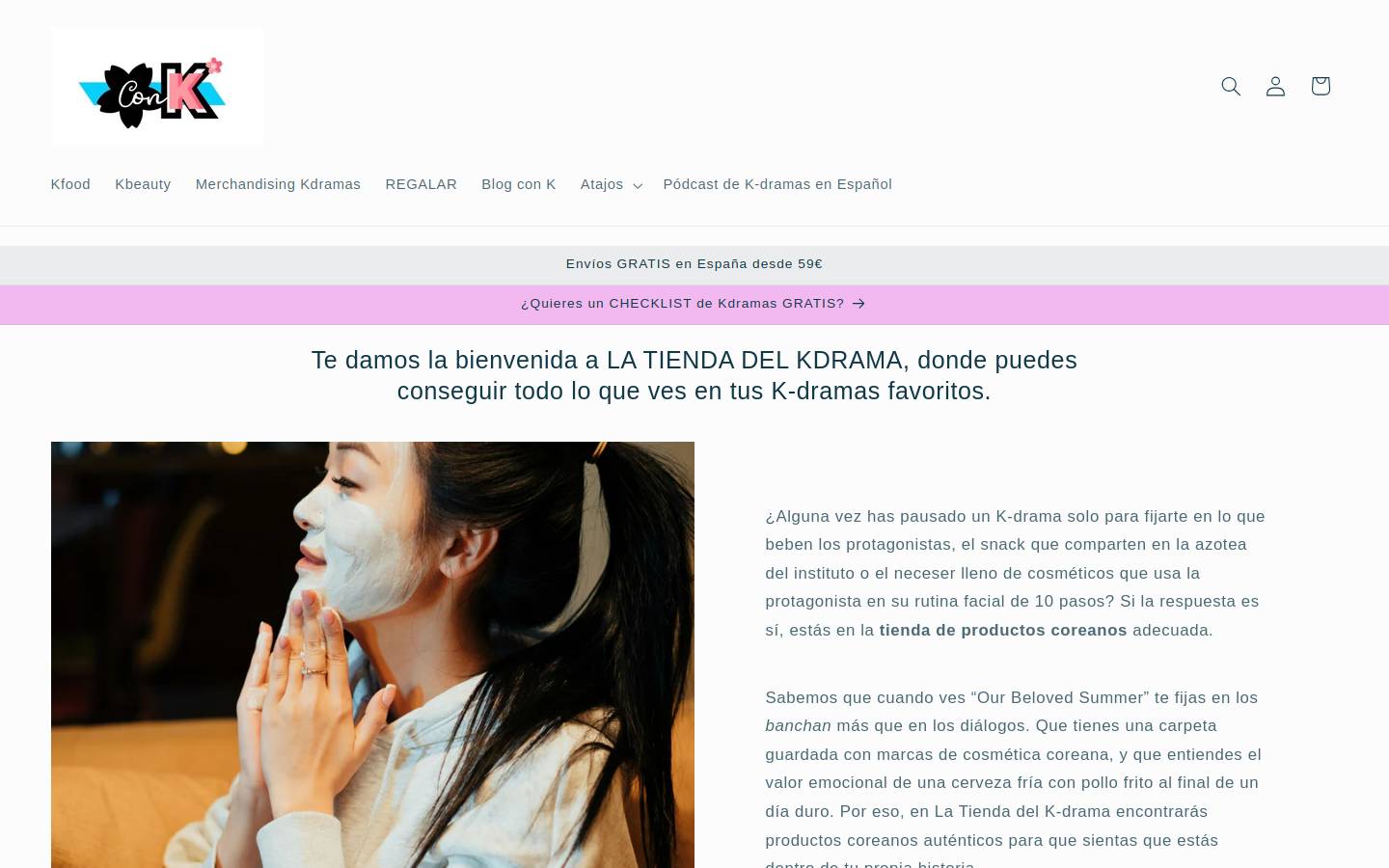 Latiendadelkdrama homepage screenshot