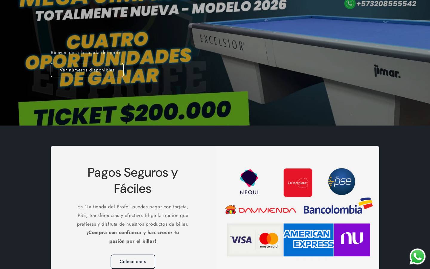 latiendadelprofedebillar.com homepage screenshot