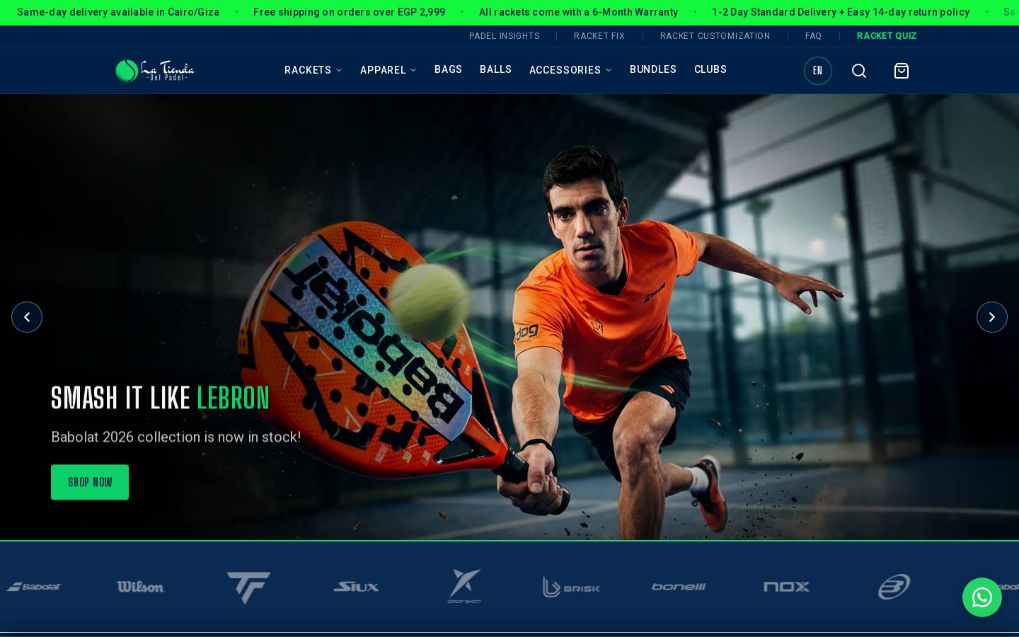 latiendaegypt.com homepage screenshot