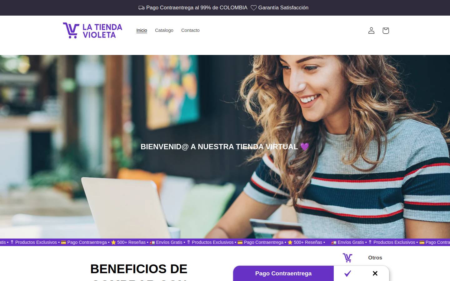 latiendavioleta.com homepage screenshot