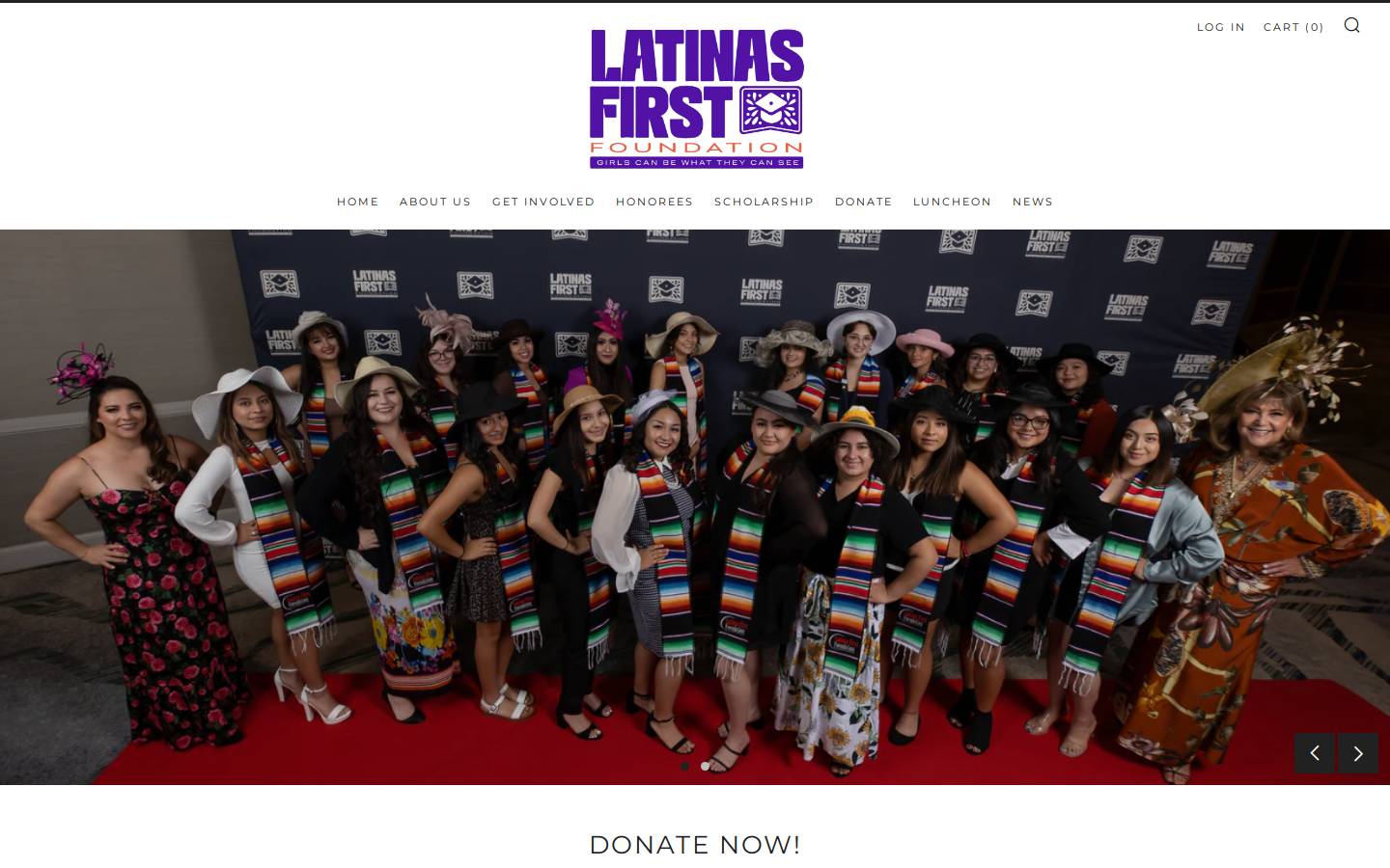 latinasfirstfoundation.org homepage screenshot