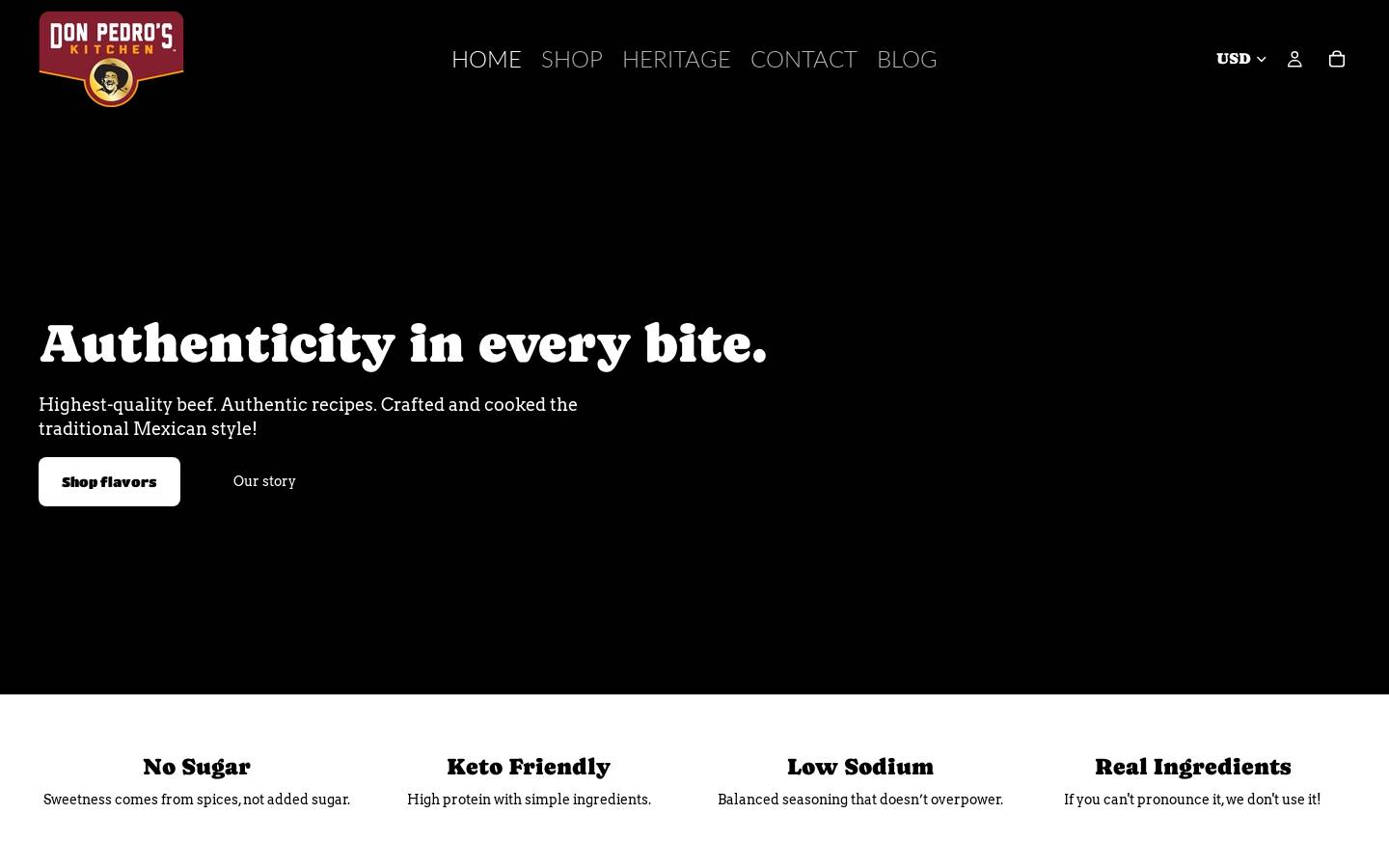 latinjerky.com homepage screenshot