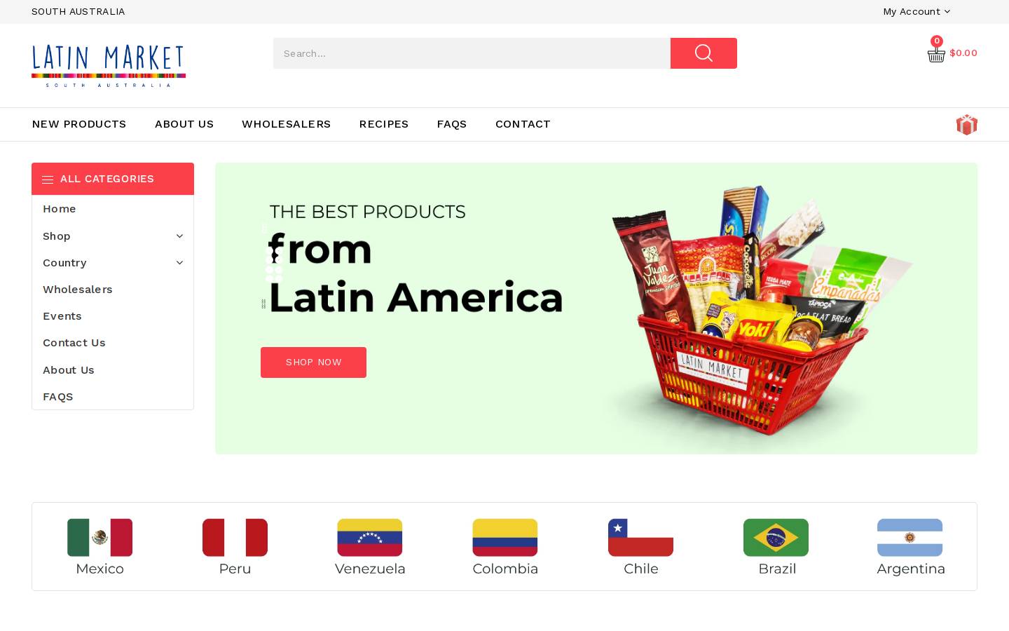 latinmarketsa.com homepage screenshot