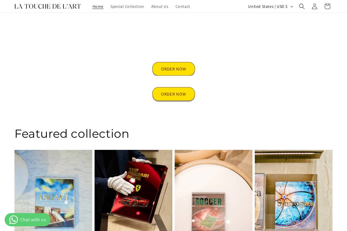 latouchedelart.com homepage screenshot