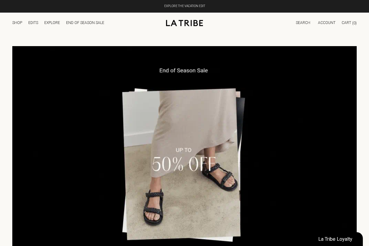 La Tribe homepage screenshot