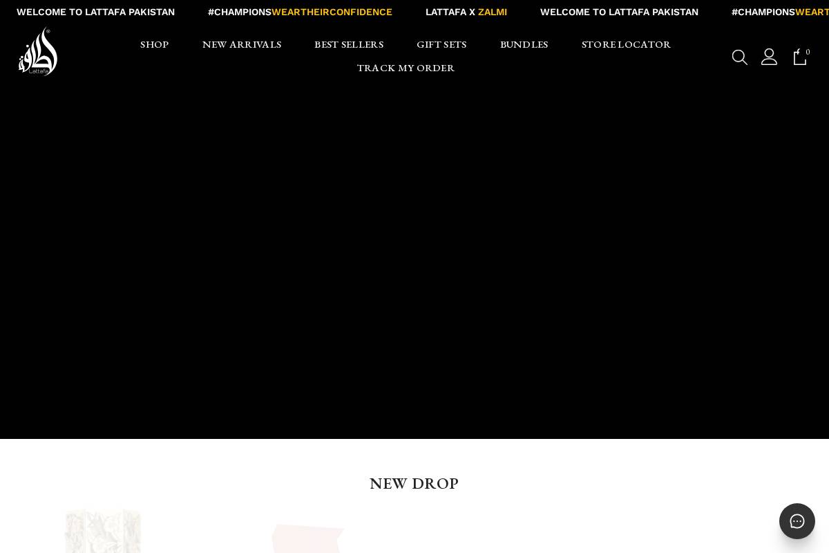 lattafapakistan.com homepage screenshot