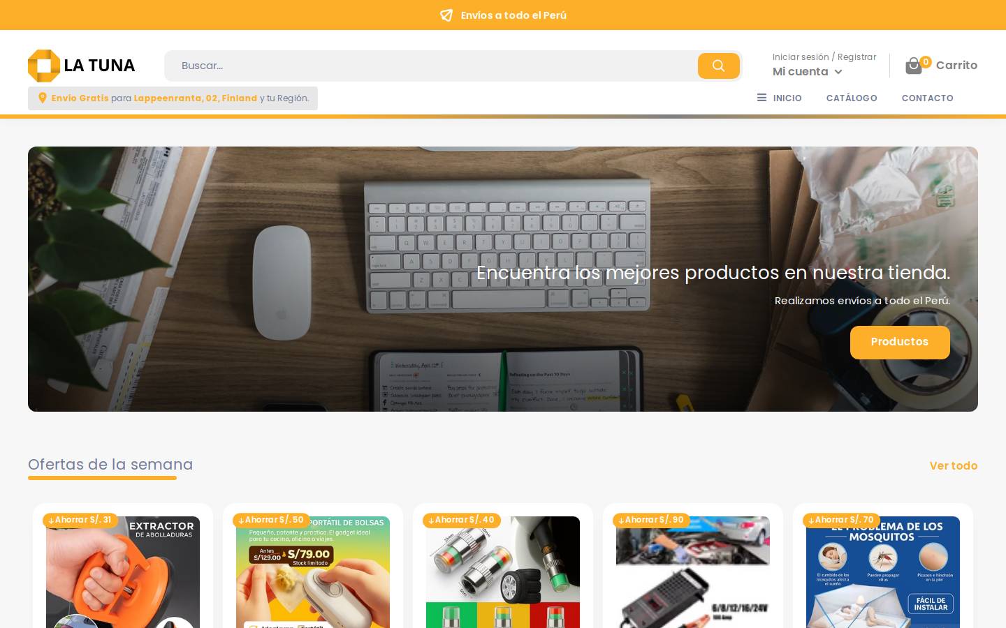 latunaperu.com homepage screenshot