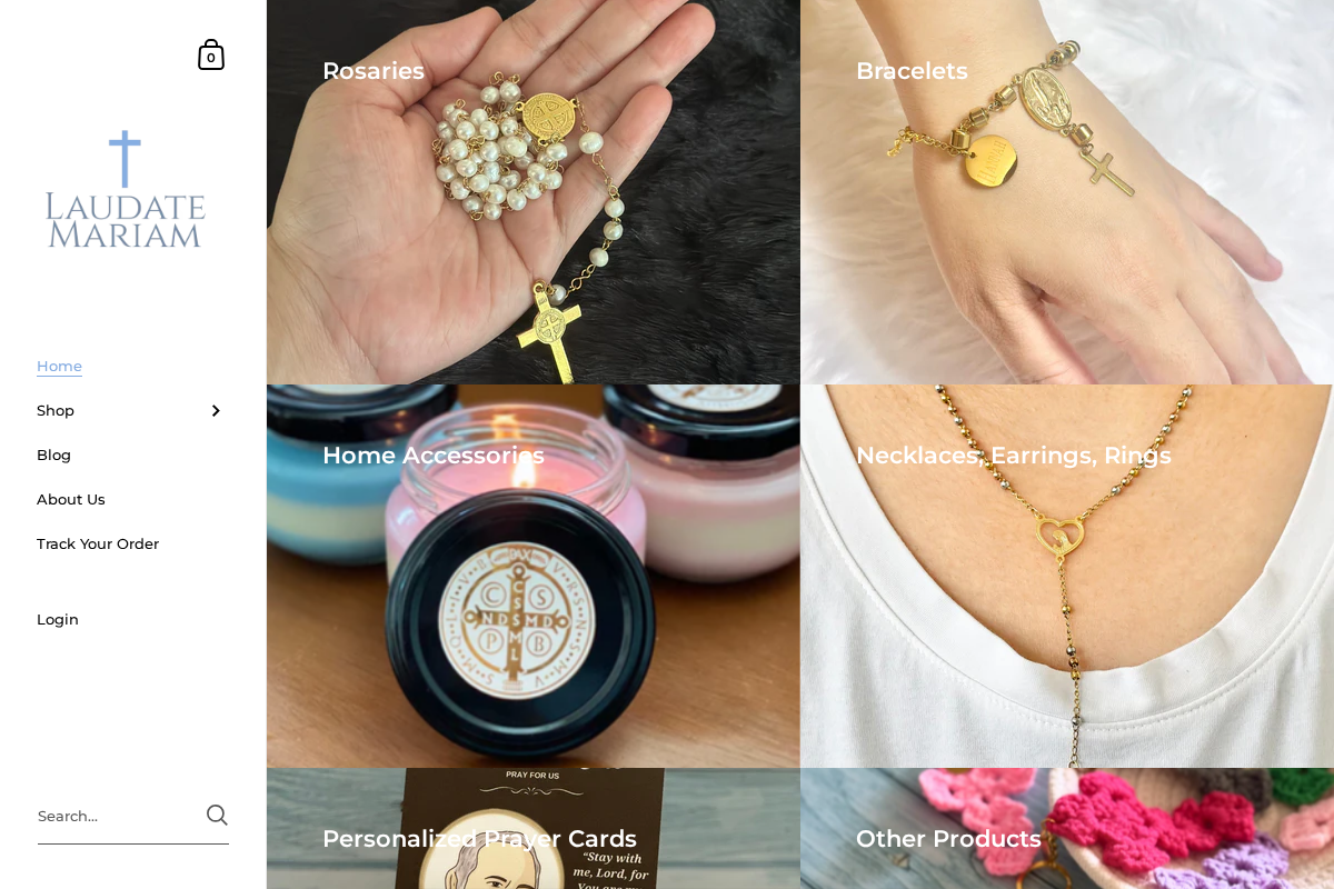 Laudate Mariam homepage screenshot