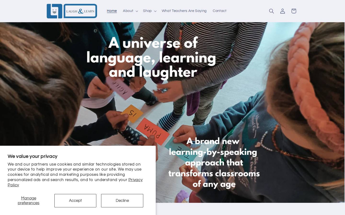 laughandlearnco.com homepage screenshot