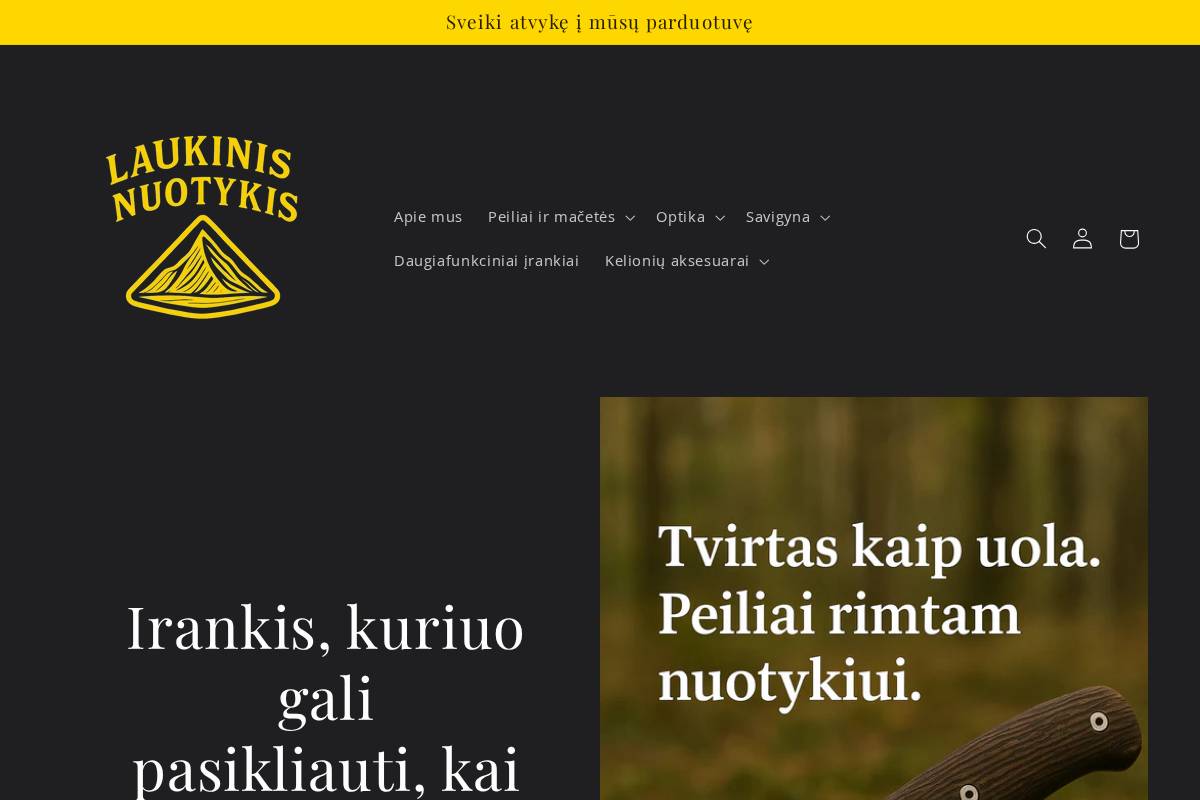 laukinisnuotykis.lt homepage screenshot