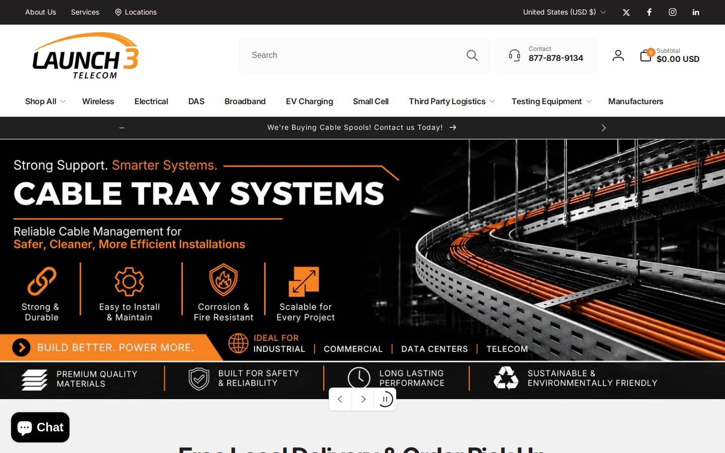 launch3direct.com homepage screenshot