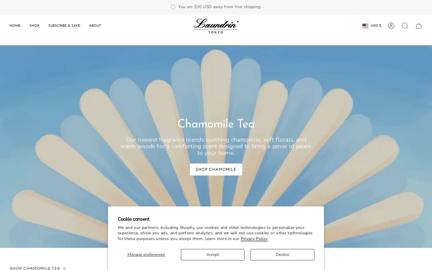 laundrin.com homepage screenshot