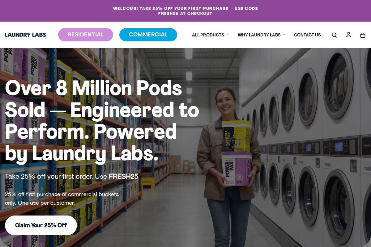 laundrylabs.shop homepage screenshot