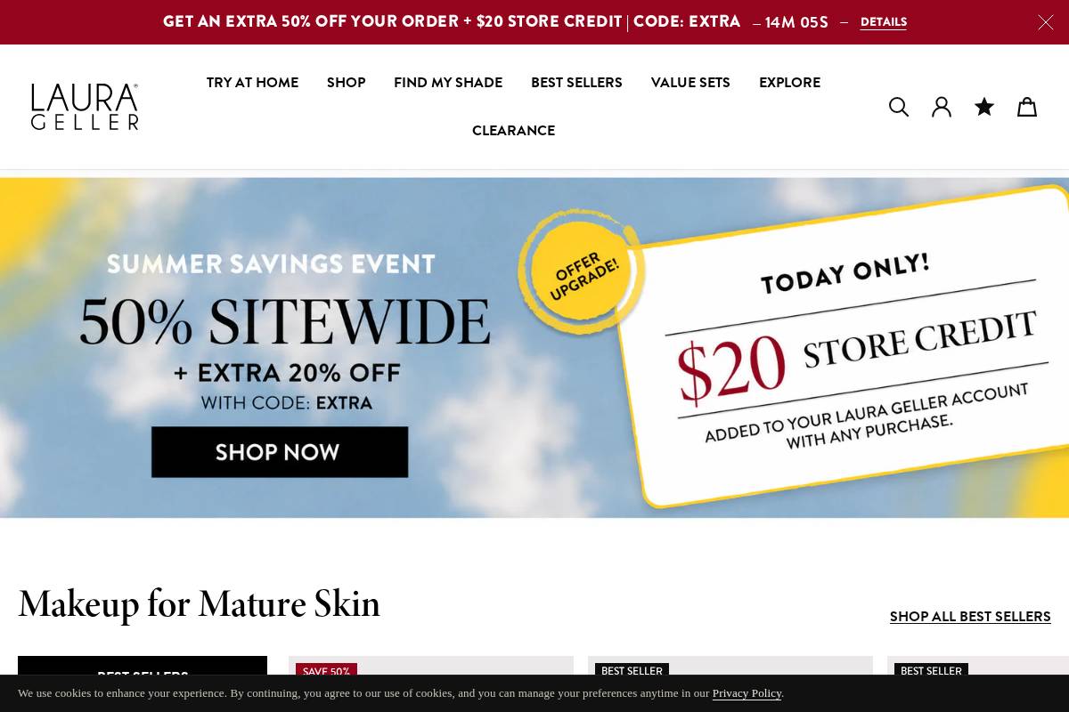 laurageller.com homepage screenshot
