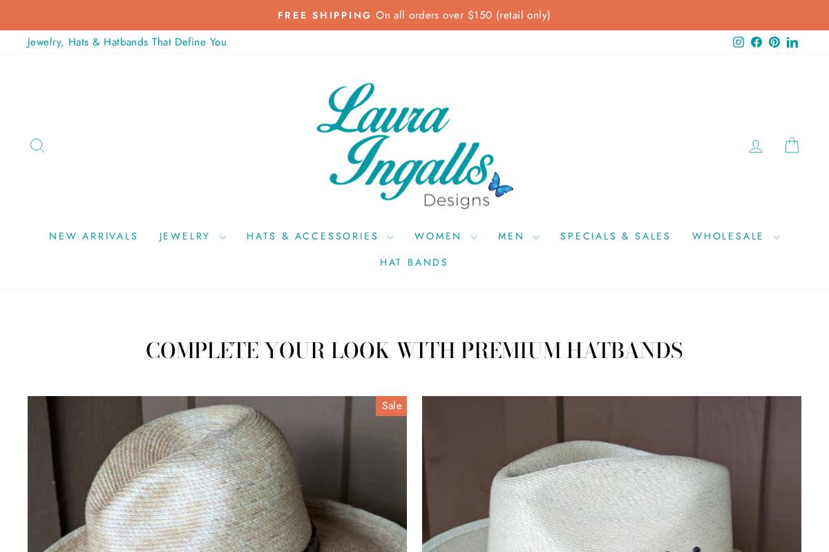 lauraingallsdesigns.com homepage screenshot