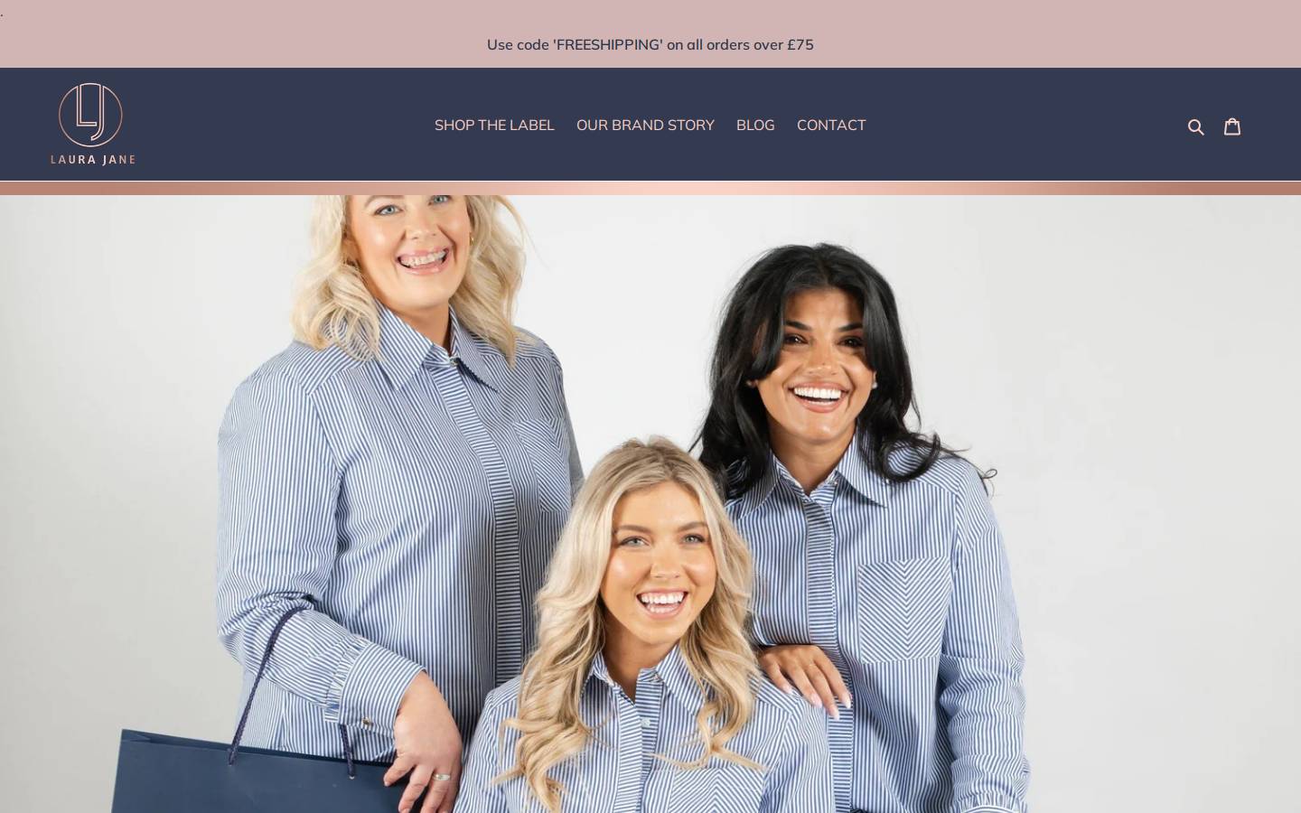 laurajanestylist.com homepage screenshot