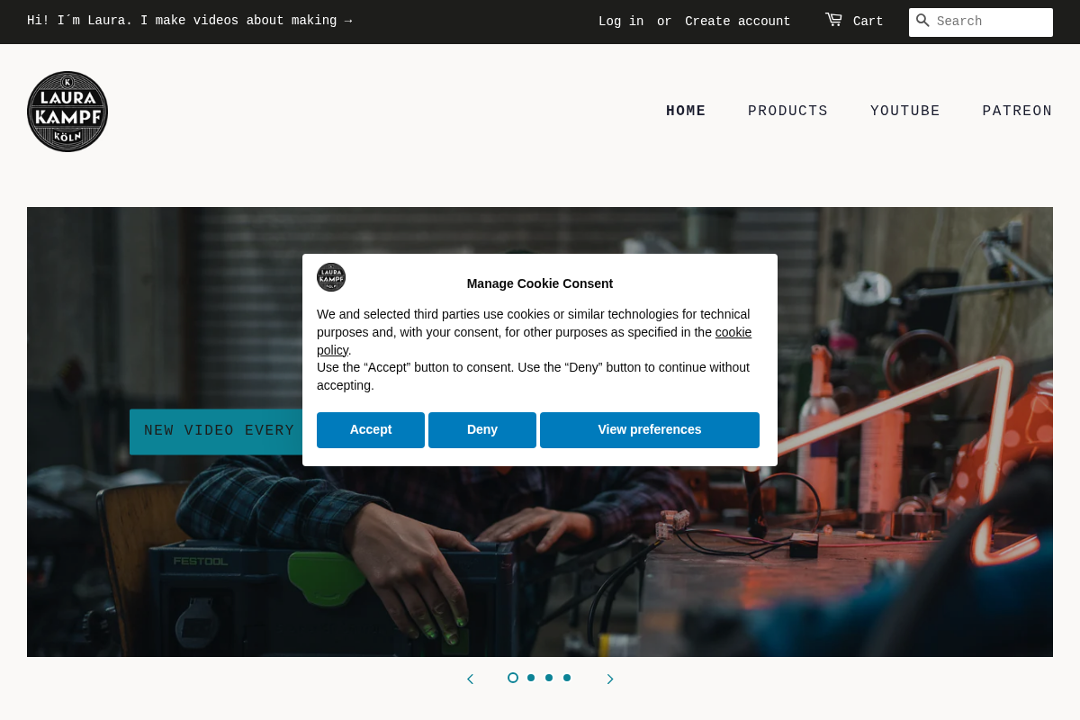 laurakampf.shop homepage screenshot