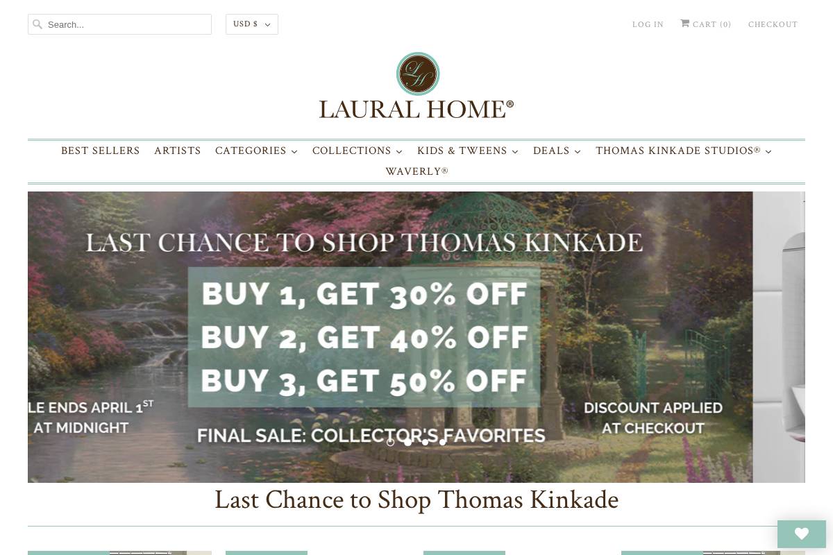 lauralhome.com homepage screenshot