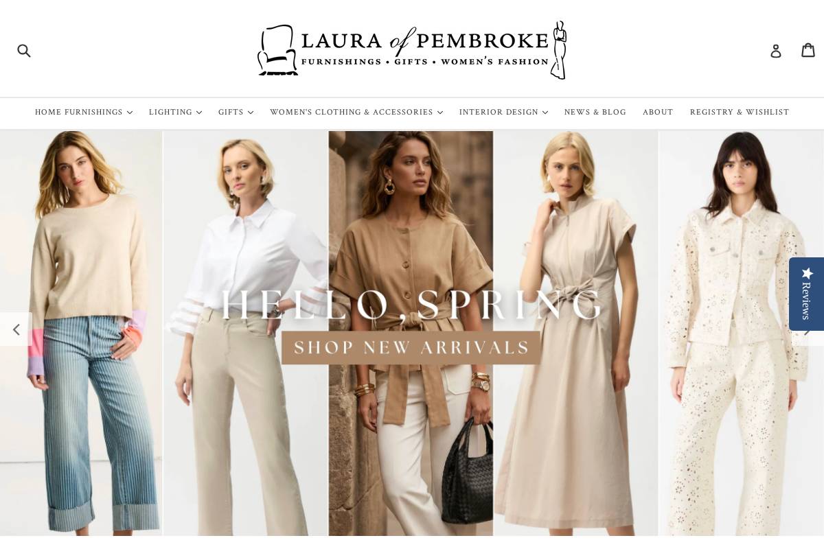 lauraofpembroke.com homepage screenshot