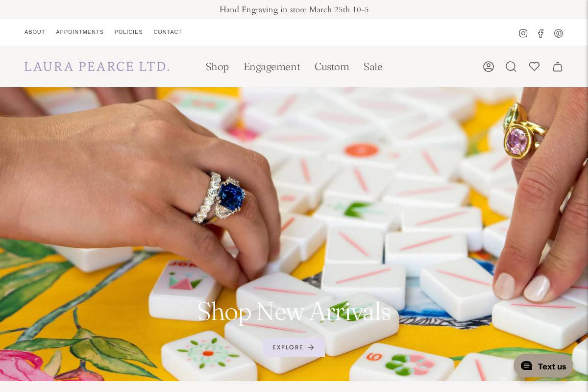 laurapearce.com homepage screenshot