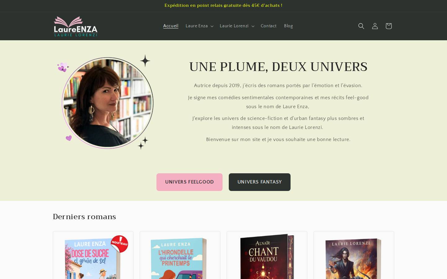 laure-enza.com homepage screenshot