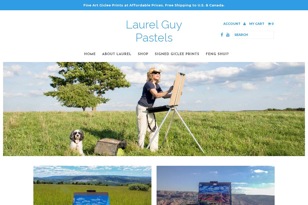 laurelguypastels.com homepage screenshot