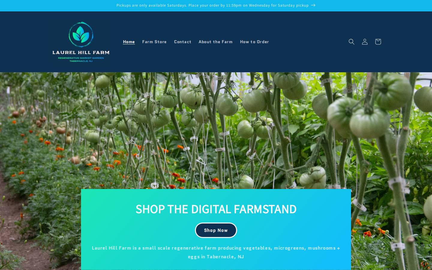 laurelhill.farm homepage screenshot