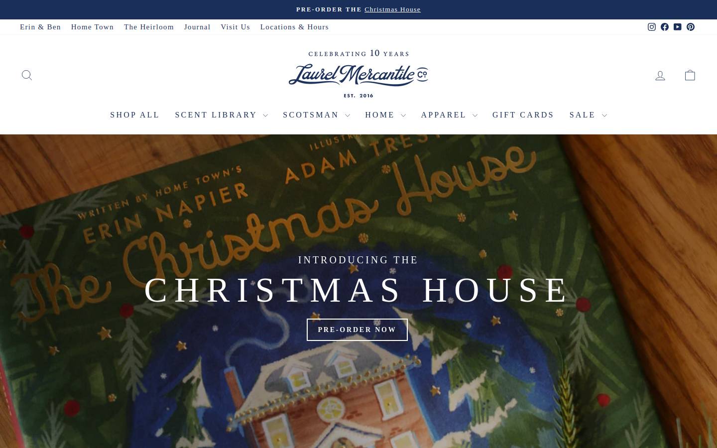 laurelmercantile.com homepage screenshot