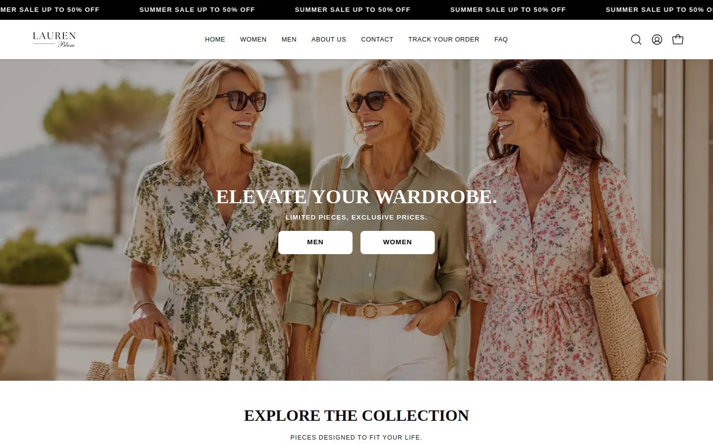 Laurenblum homepage screenshot