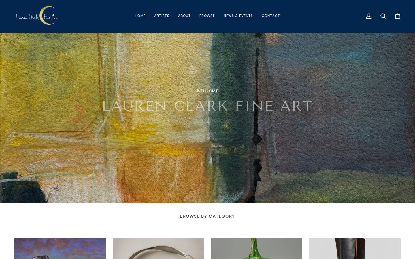 laurenclarkfineart.com homepage screenshot