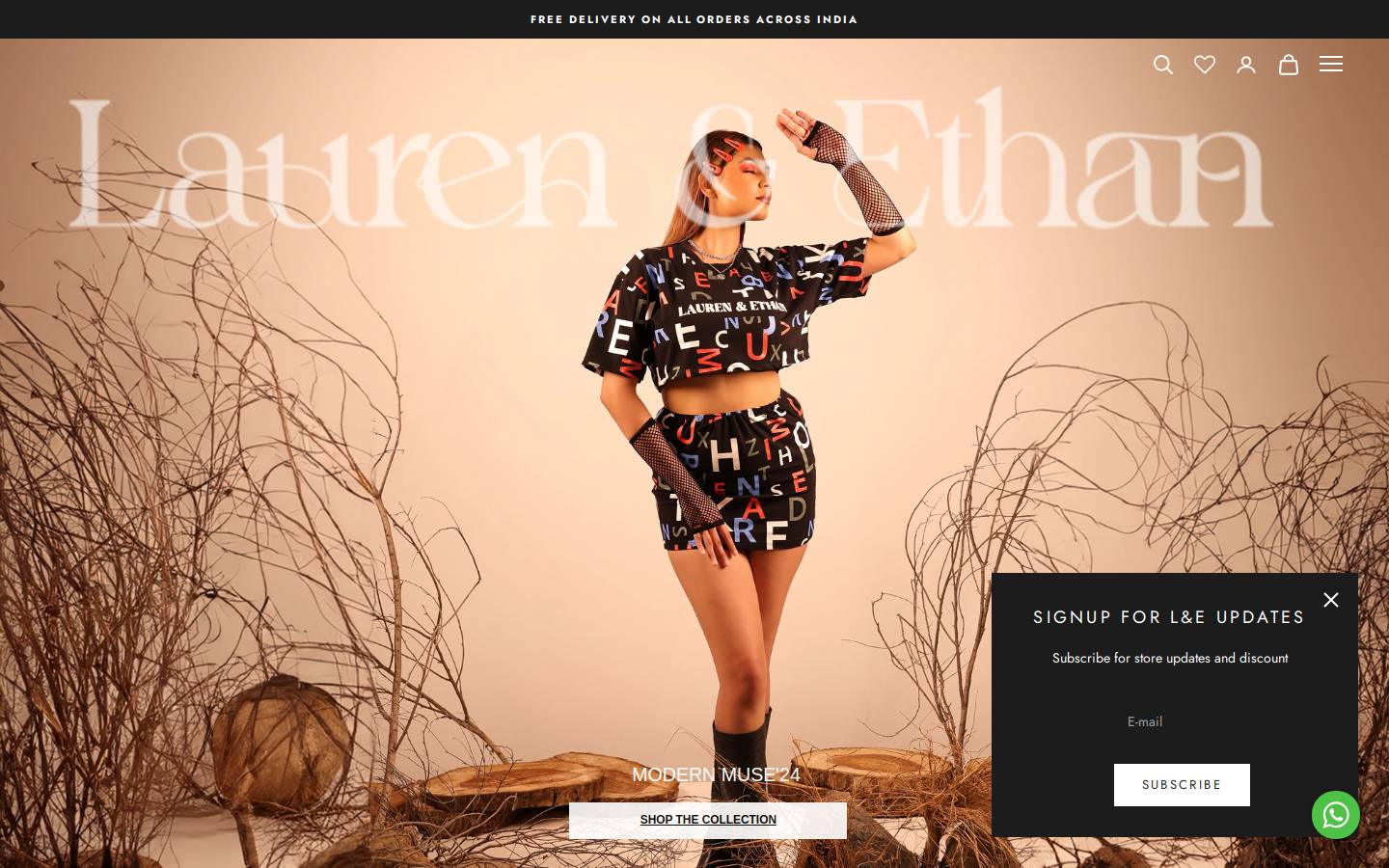 laurenethan.com homepage screenshot