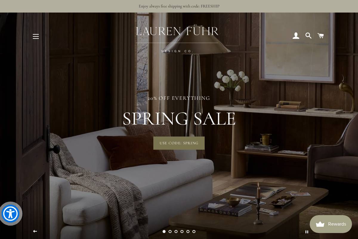 laurenfuhrdesign.com homepage screenshot