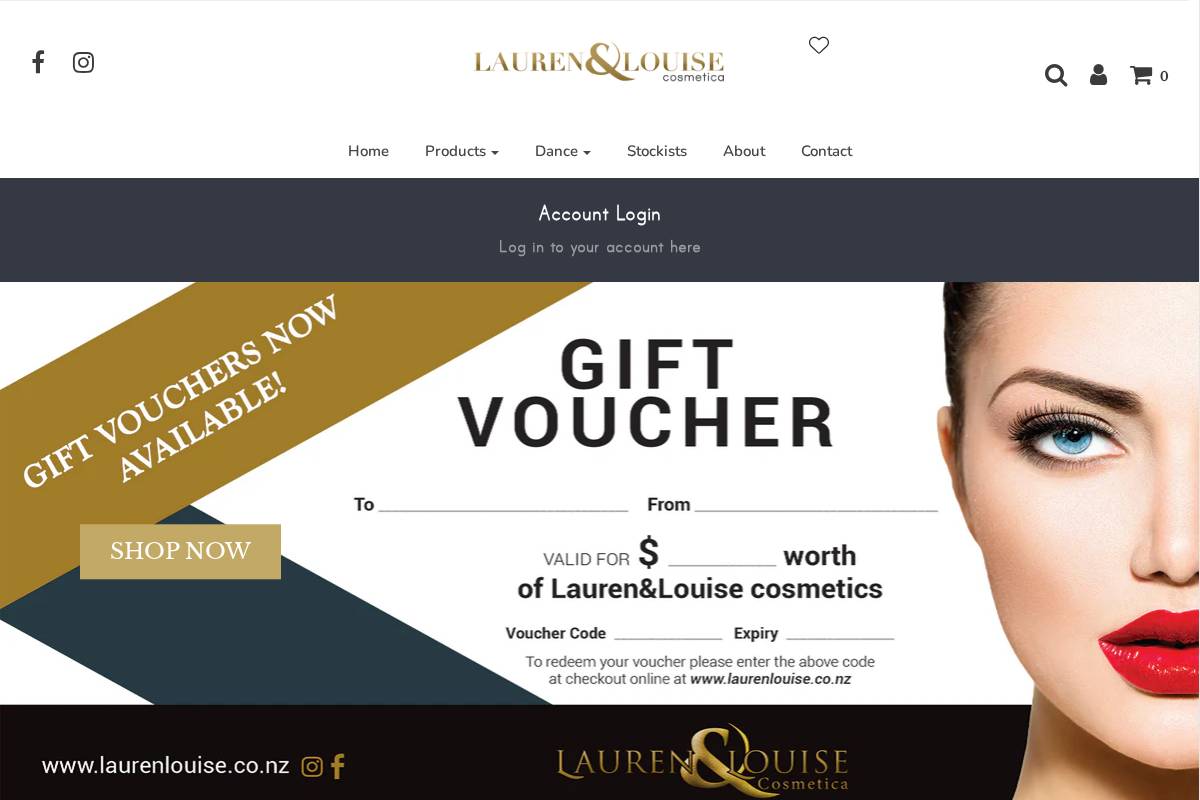 laurenlouise.co.nz homepage screenshot