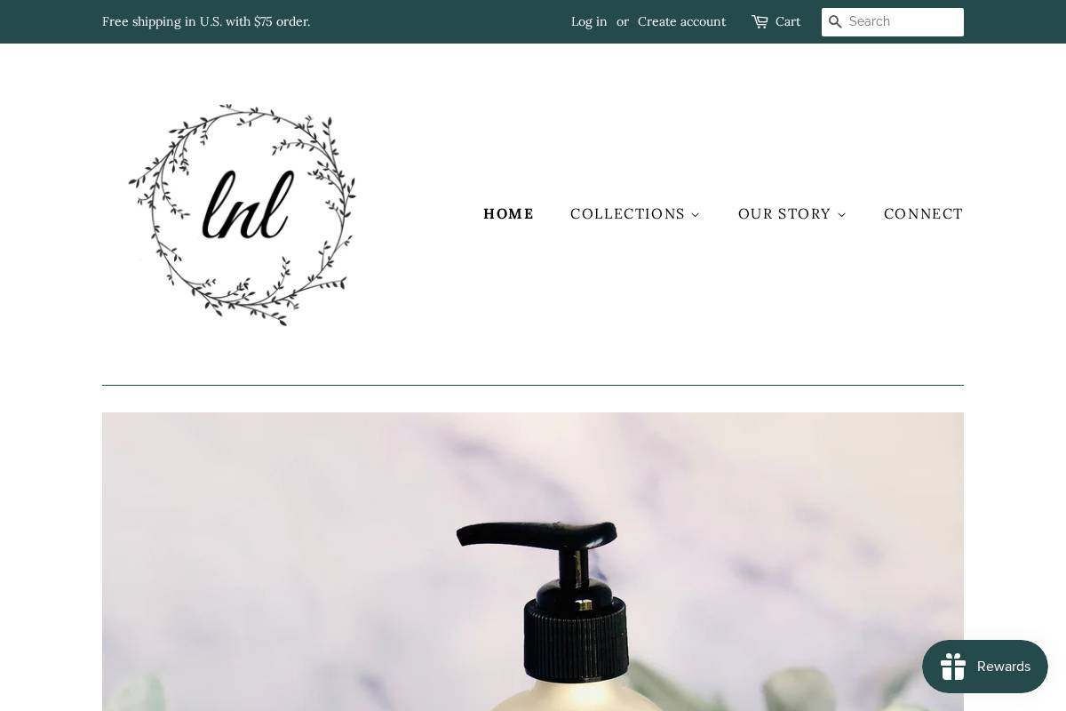 laurensnaturalliving.com homepage screenshot