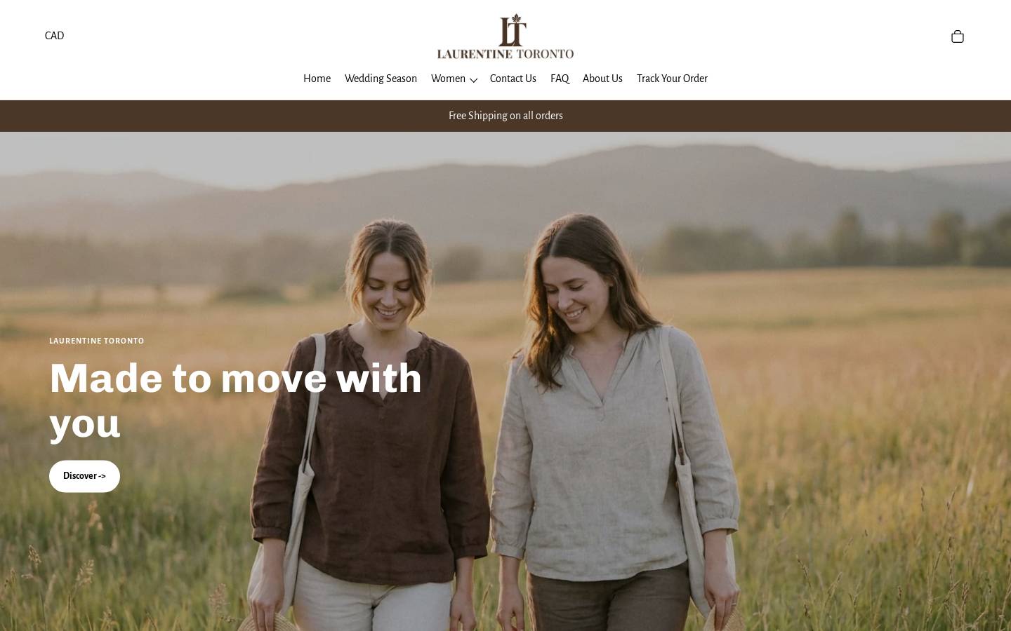 Laurentine Toronto homepage screenshot