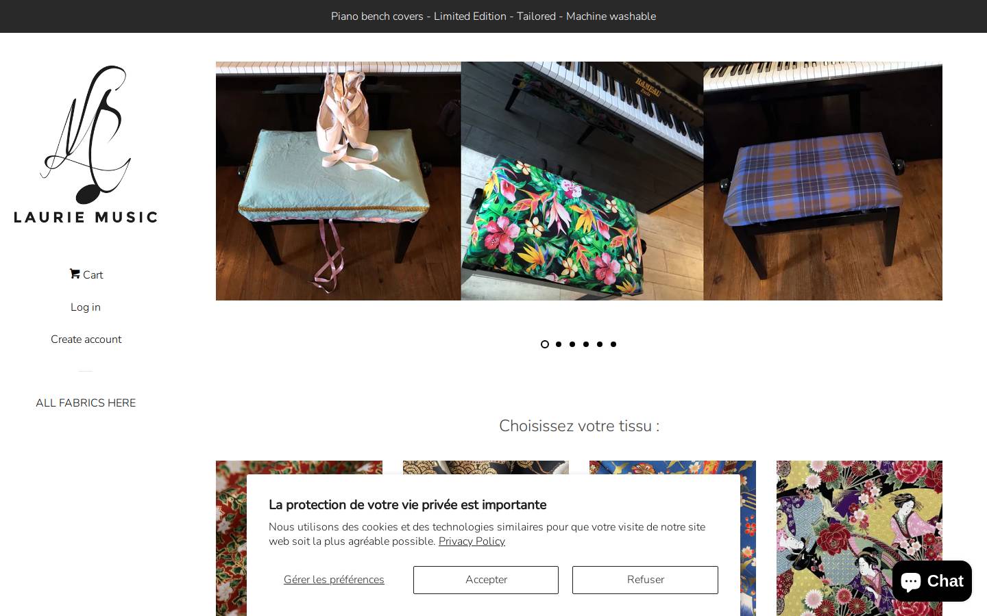 lauriemusic.fr homepage screenshot