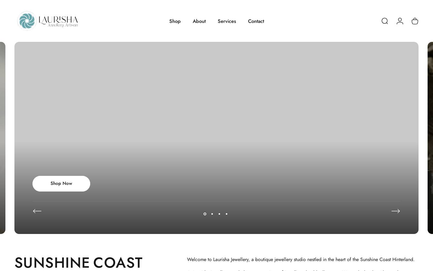 laurishajewellery.com.au homepage screenshot