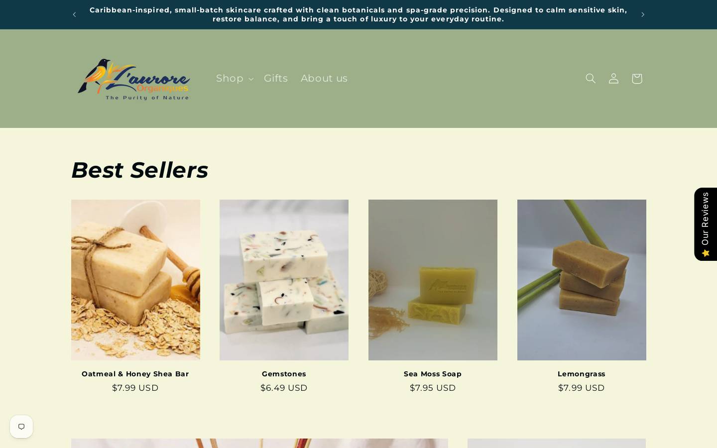 lauroreorganiques.com homepage screenshot