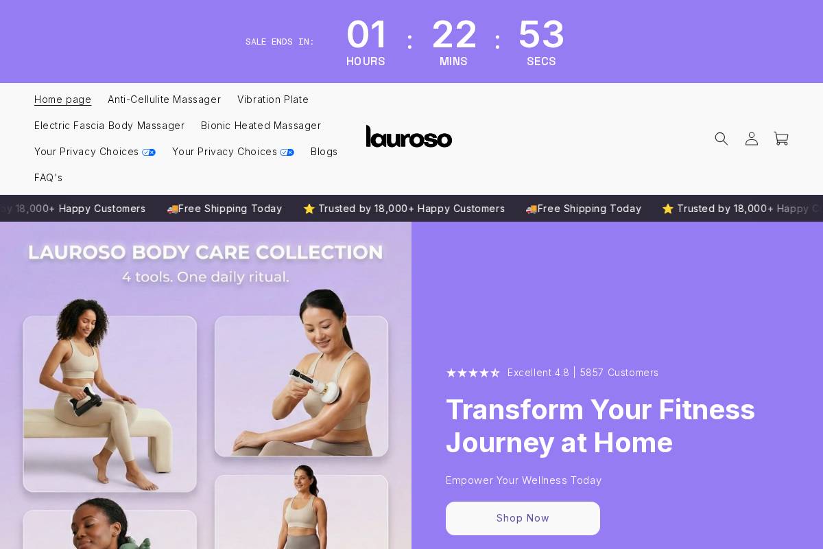 lauroso.com homepage screenshot