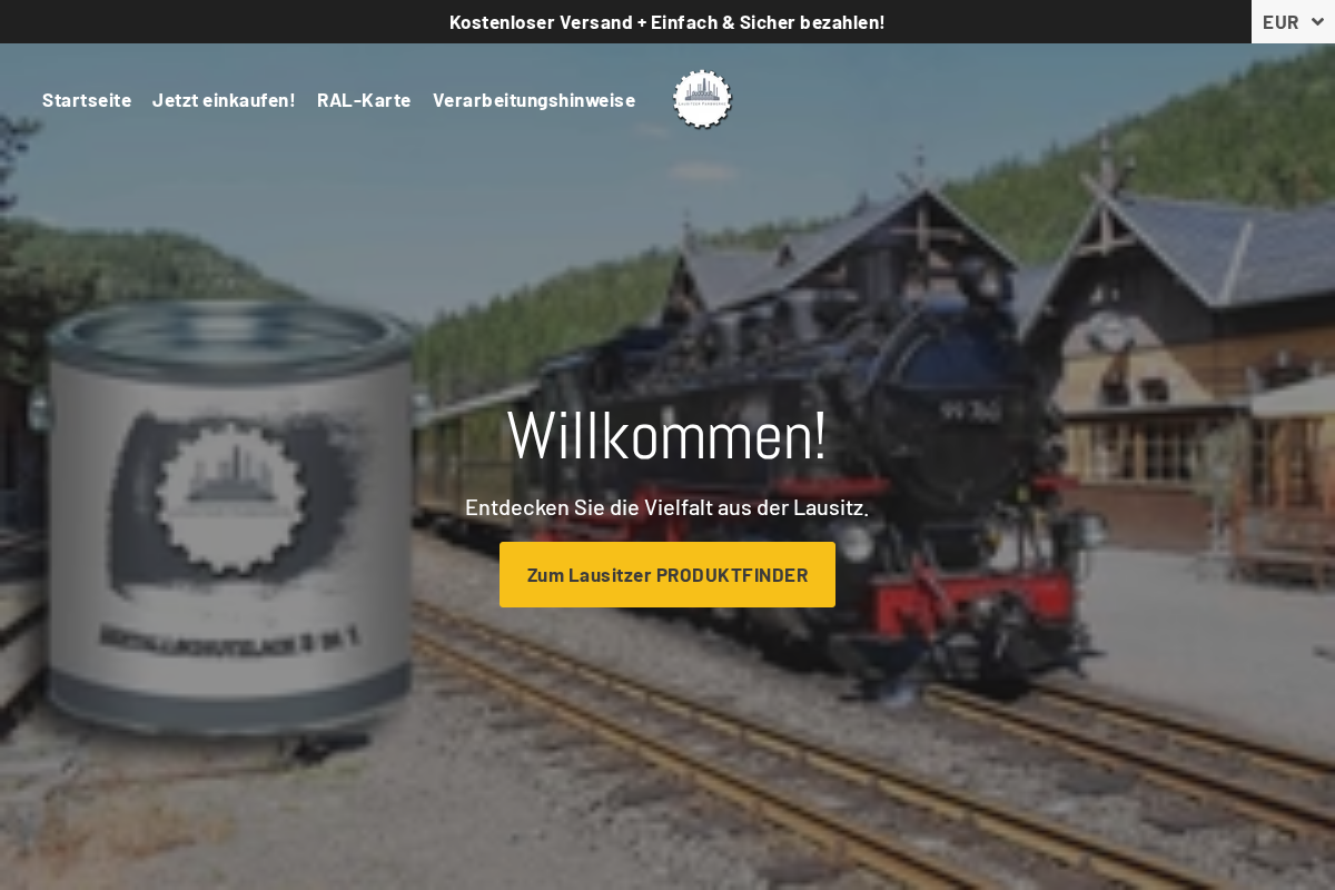 Lausitzer Farbwerke homepage screenshot